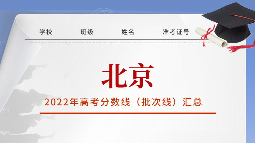 2022年北京市高考分数线(批次线)