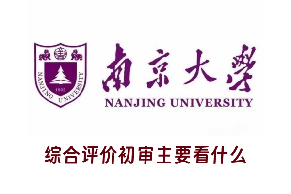 南京大学综合评价初审主要看什么